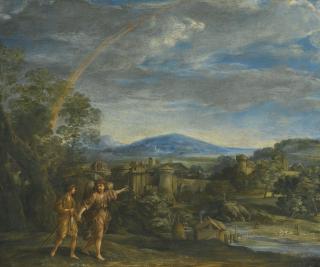 Giovanni Francesco Romanelli called Il Viterbese - Tobias And The Archangel Raphael In A Landscape