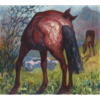 Giovanni Giacometti - Cavallo Rosso Red Horse