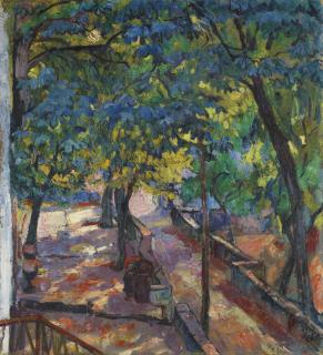 Giovanni Giacometti - Crotti di Bondo (Unter den Kastanien), 1919