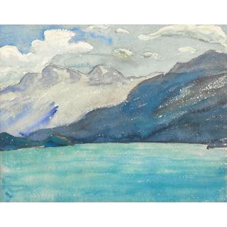 Giovanni Giacometti - Silsersee Mit Blick Auf Den Corvatsch Lake Sils With View At Corvatsch