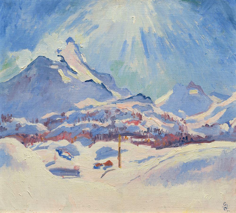 Giovanni Giacometti - Winter in Maloja. Um 1924.