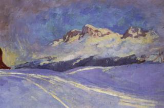 Giovanni Giacometti - Winterlandschaft bei Maloja, 1917/18