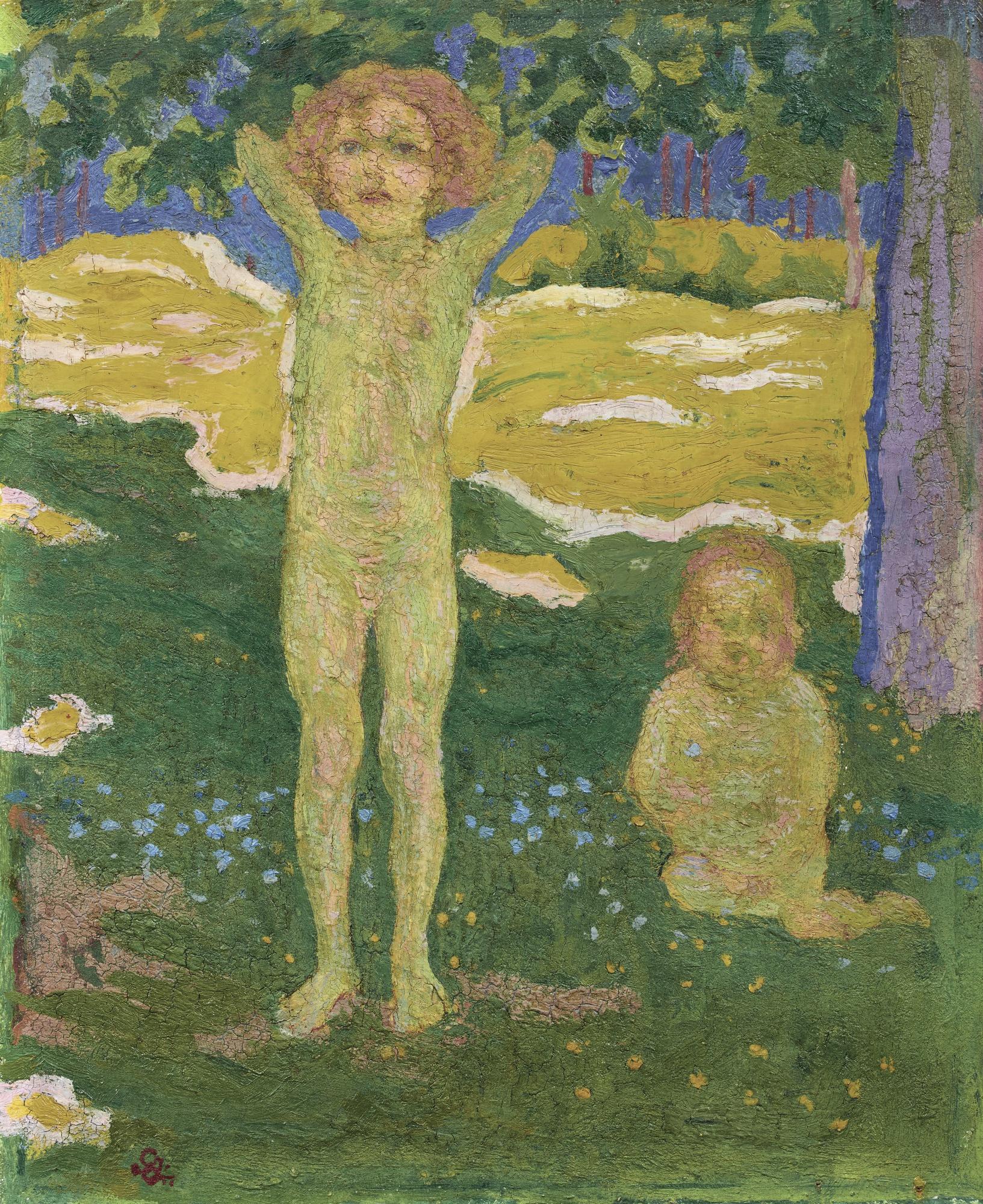 Giovanni Giacometti - Zwei Kinderakte In Wiese (Alberto Und Diego)