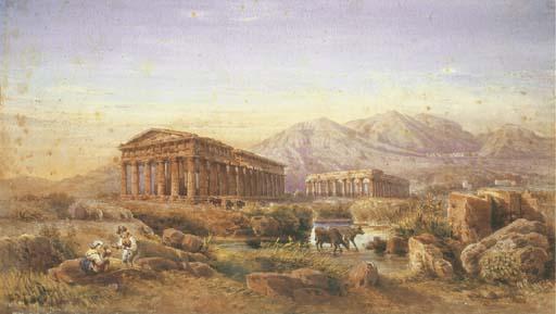 Giovanni Giordano Lanza - Contadini e bufali a Pestum