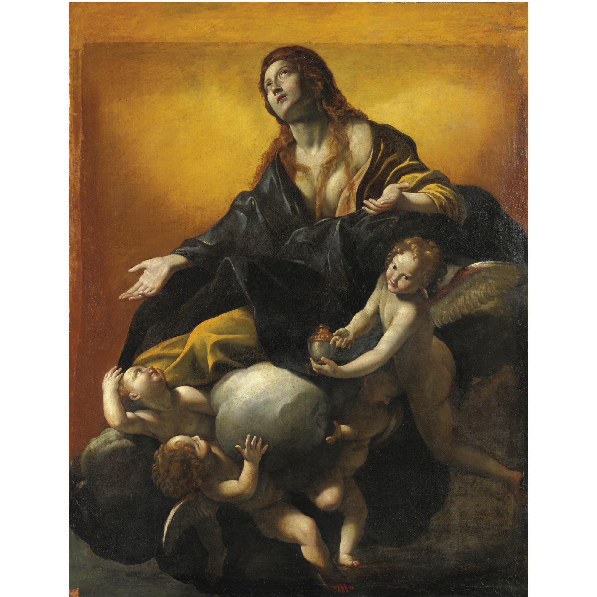 Giovanni Lanfranco - La Maddalena In Gloria Sorretta Dagli Angeli