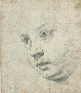 Giovanni Lanfranco - The head of a boy turned to the left