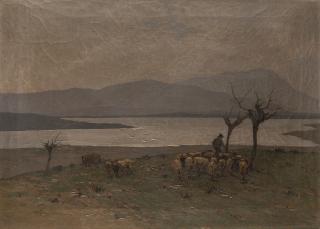 Giovanni Lomi - Lago di Varese. Pascolo