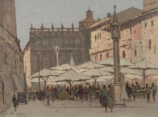 Giovanni Lomi - Piazza dell\'Erbe, Verona