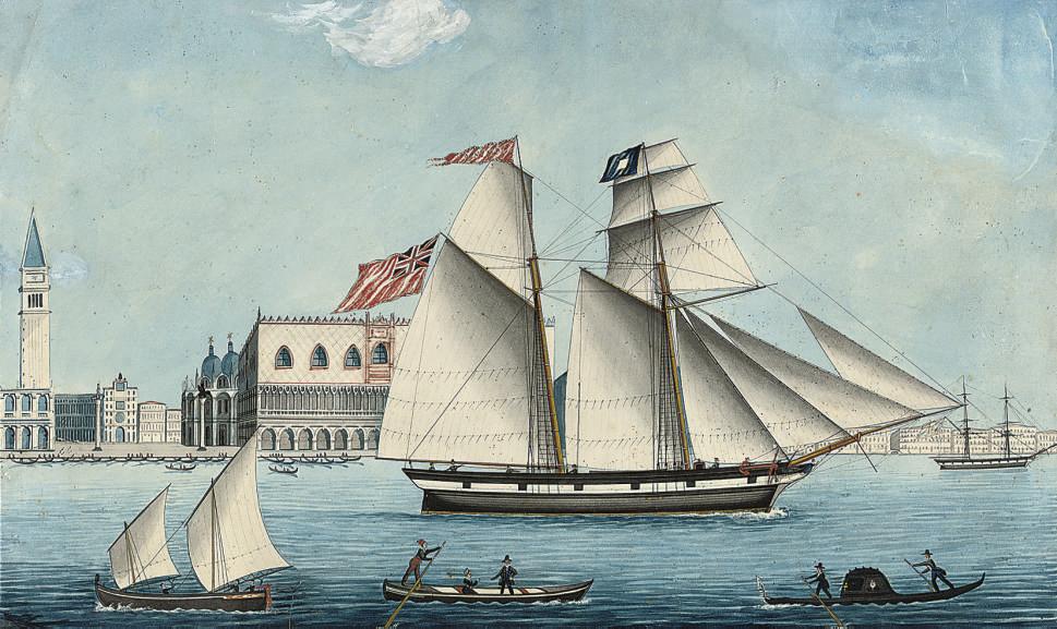 Giovanni Luzzo - The British schooner Sea Nymph in Venetian waters