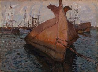 Giovanni March - Barcone in porto