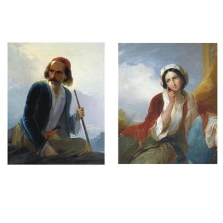 Giovanni Marghinotti - Italian The Greek Sentinel; Reclining Woman: A Pair