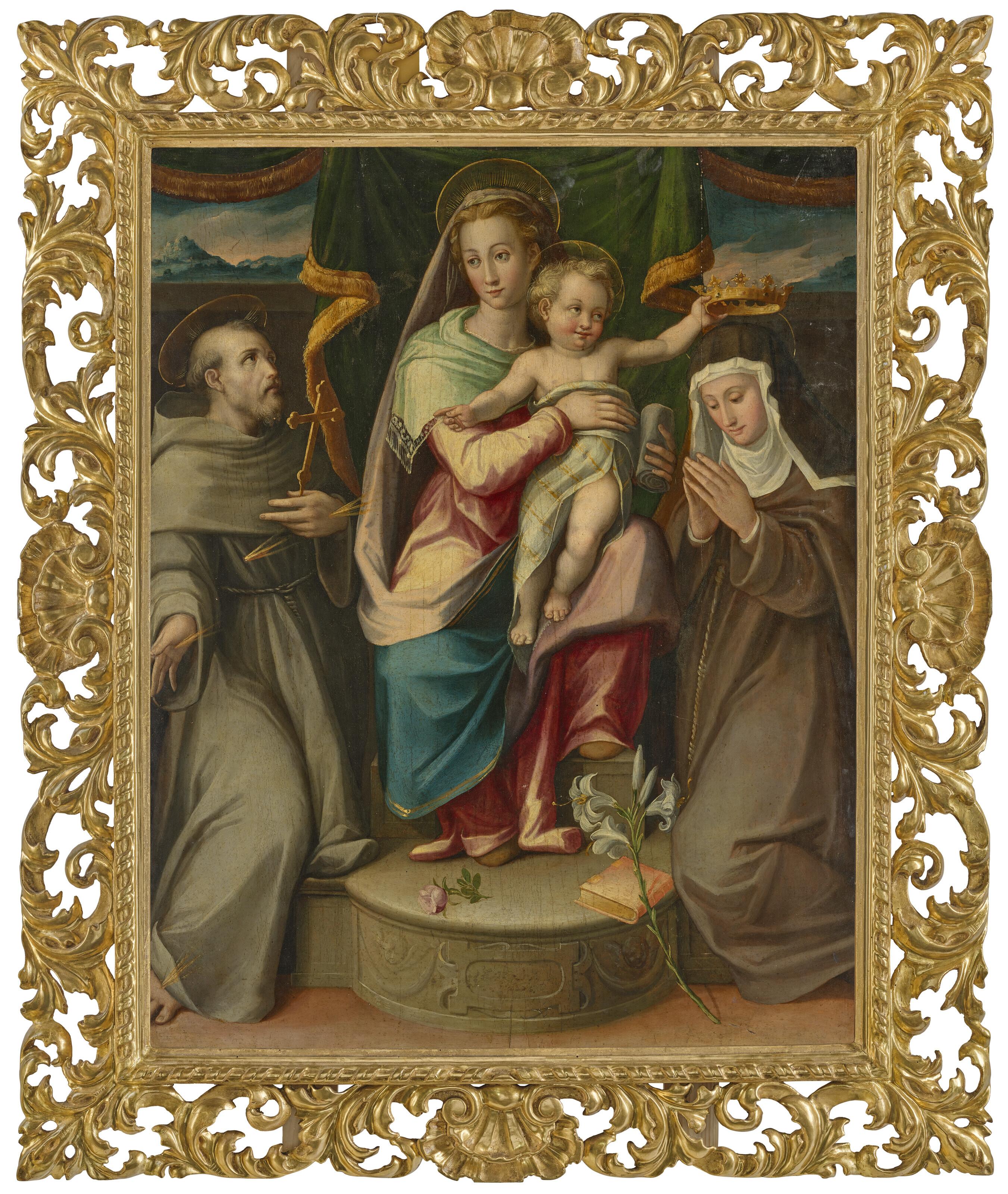 Giovanni Maria Butteri - The Madonna and Child with Saints Francis and Claire