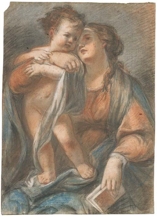 Giovanni Maria Viani - The Madonna holding the Infant Christ standing on her lap