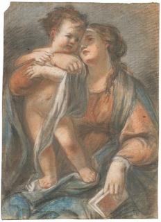 Giovanni Maria Viani - The Madonna holding the Infant Christ standing on her lap