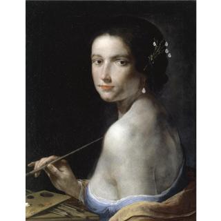 Giovanni Martinelli - An Allegory Of Painting, With A Young Woman, Half Length,  