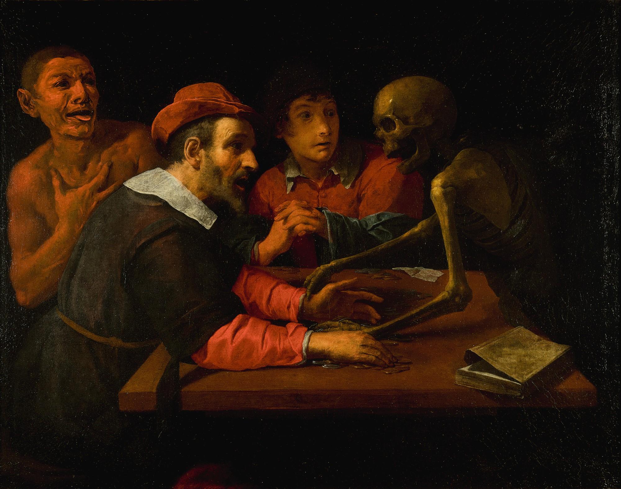 Giovanni Martinelli - Death comes to the table of the miser