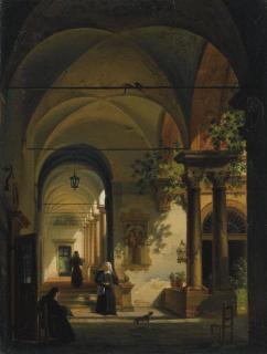 Giovanni Migliara - Interno di convento