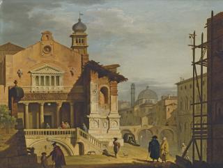 Giovanni Migliara - Vue d\'une église italienne