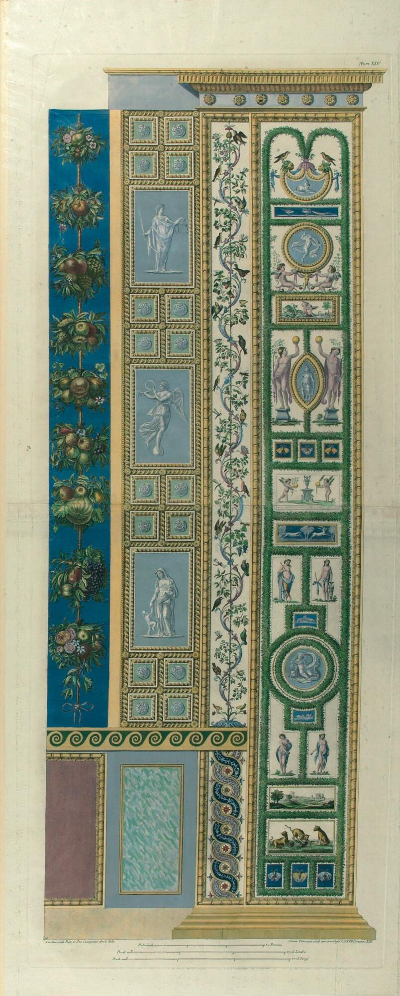 Giovanni Ottaviani - 14 Bll.: Loggie di Raffaelle nel Vaticano: Pilasterverzierungen.