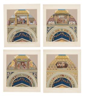 Giovanni Ottaviani - Four scenes from cloister vaults in the Raphael Loggias in the Vatican.