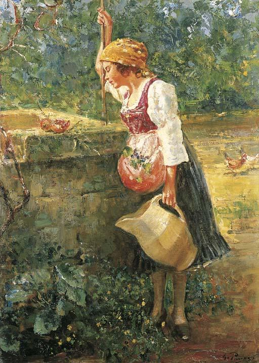 Giovanni Panza - Contadinella al pozzo