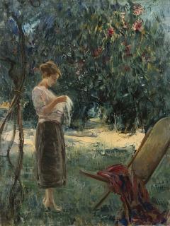 Giovanni Panza - Fanciulla in giardino
