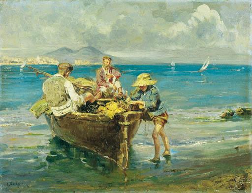 Giovanni Panza - L\'arrivo dei pescatori