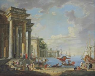 Giovanni Paolo Panini - A Coastal Scene