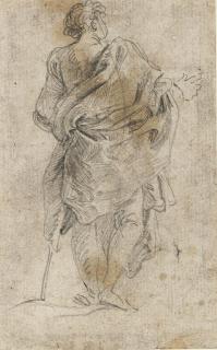 Giovanni Paolo Panini - A man wearing a mantle, seen from behind