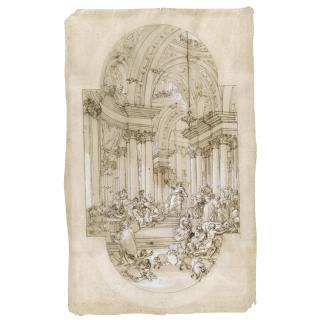 Giovanni Paolo Panini - Christ Chasing The Money-Lenders From The Temple