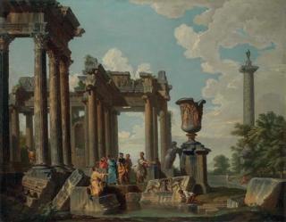 Giovanni Paolo Panini - Diogenes throwing away his drinking cup