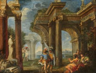Giovanni Paolo Panini - Römische Architektur mit Soldaten