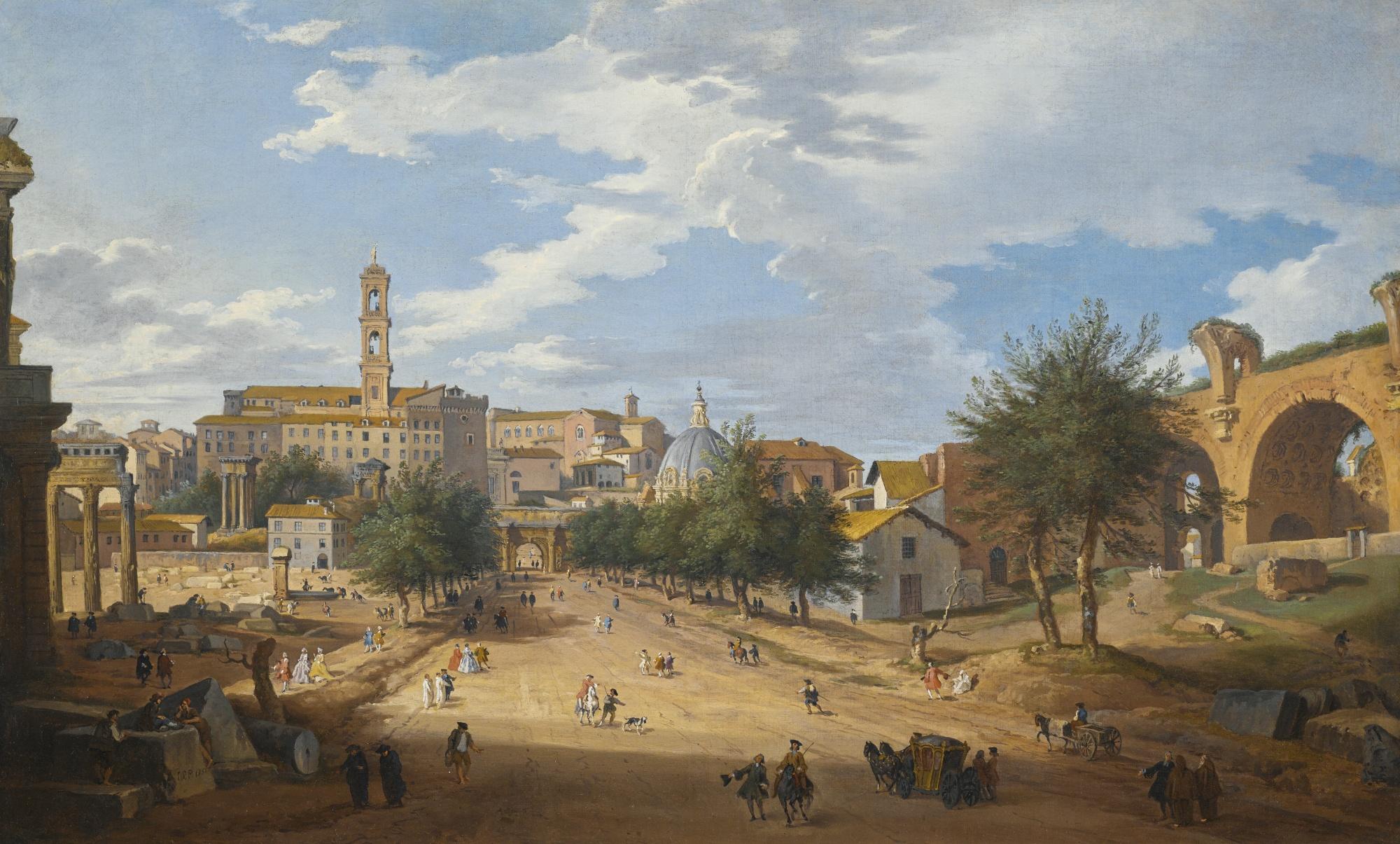 Giovanni Paolo Panini - Rome, A View Of The Forum Looking Towards The Capitol
