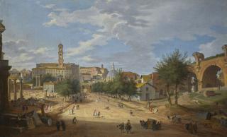 Giovanni Paolo Panini - Rome, A View Of The Forum Looking Towards The Capitol