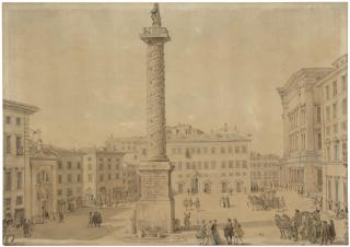 Giovanni Paolo Panini - View of Piazza Colonna with the Column of Marcus Aurelius, Rome