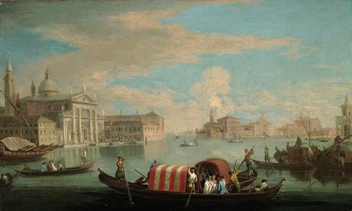 Giovanni Richter - The Isola di San Giorgio Maggiore, Venice, from the Bacino di San Marco