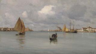 Giovanni Salviati - Boats on the Venetian Lagoon