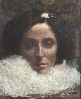 Giovanni Segantini - Bildnis der Leopoldina Grubicy, um 1880