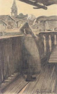 Giovanni Segantini - Sul Balcone