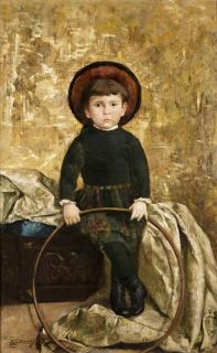 Giovanni Sottocornola - Bambino con cerchio
