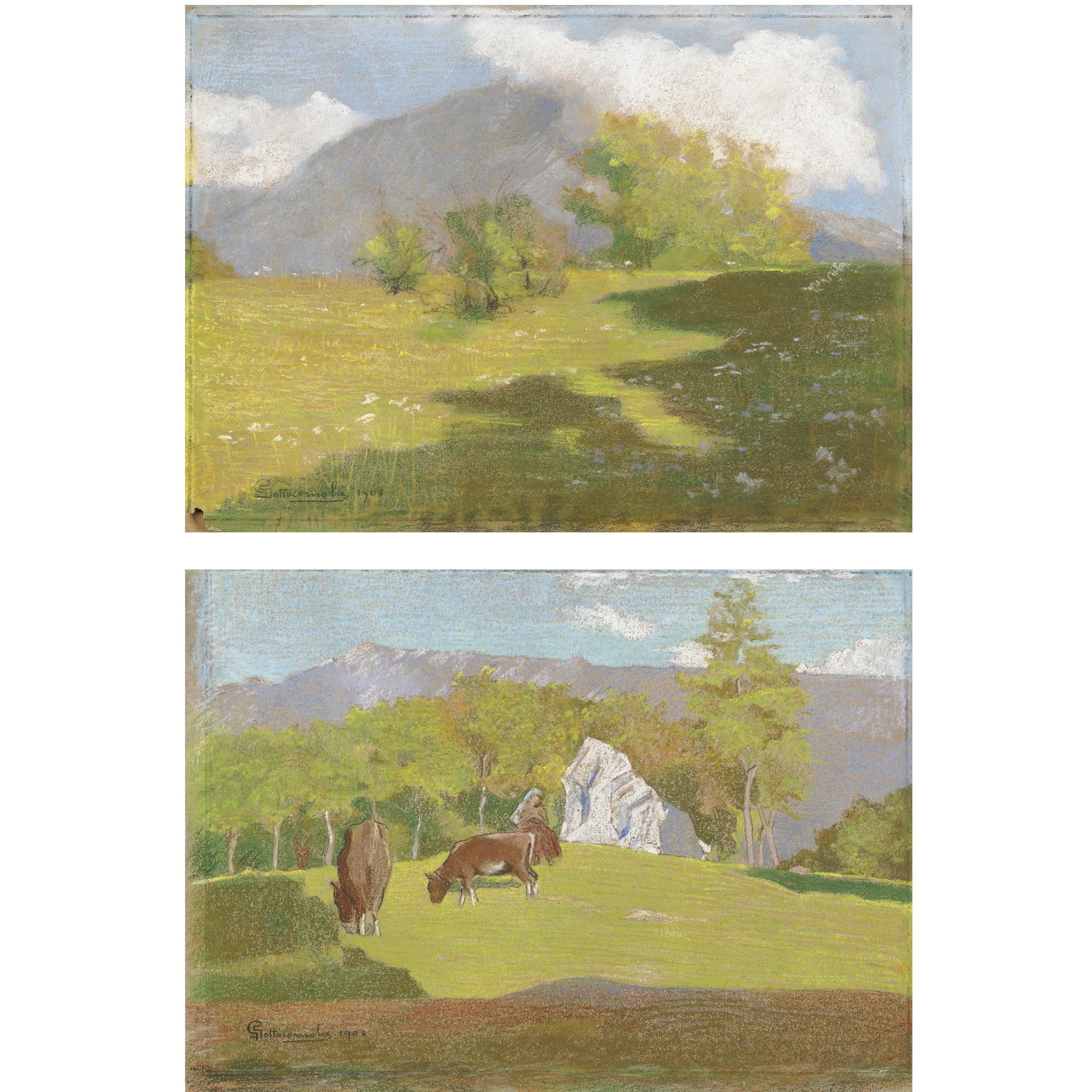 Giovanni Sottocornola - Coppia Di Paesaggi