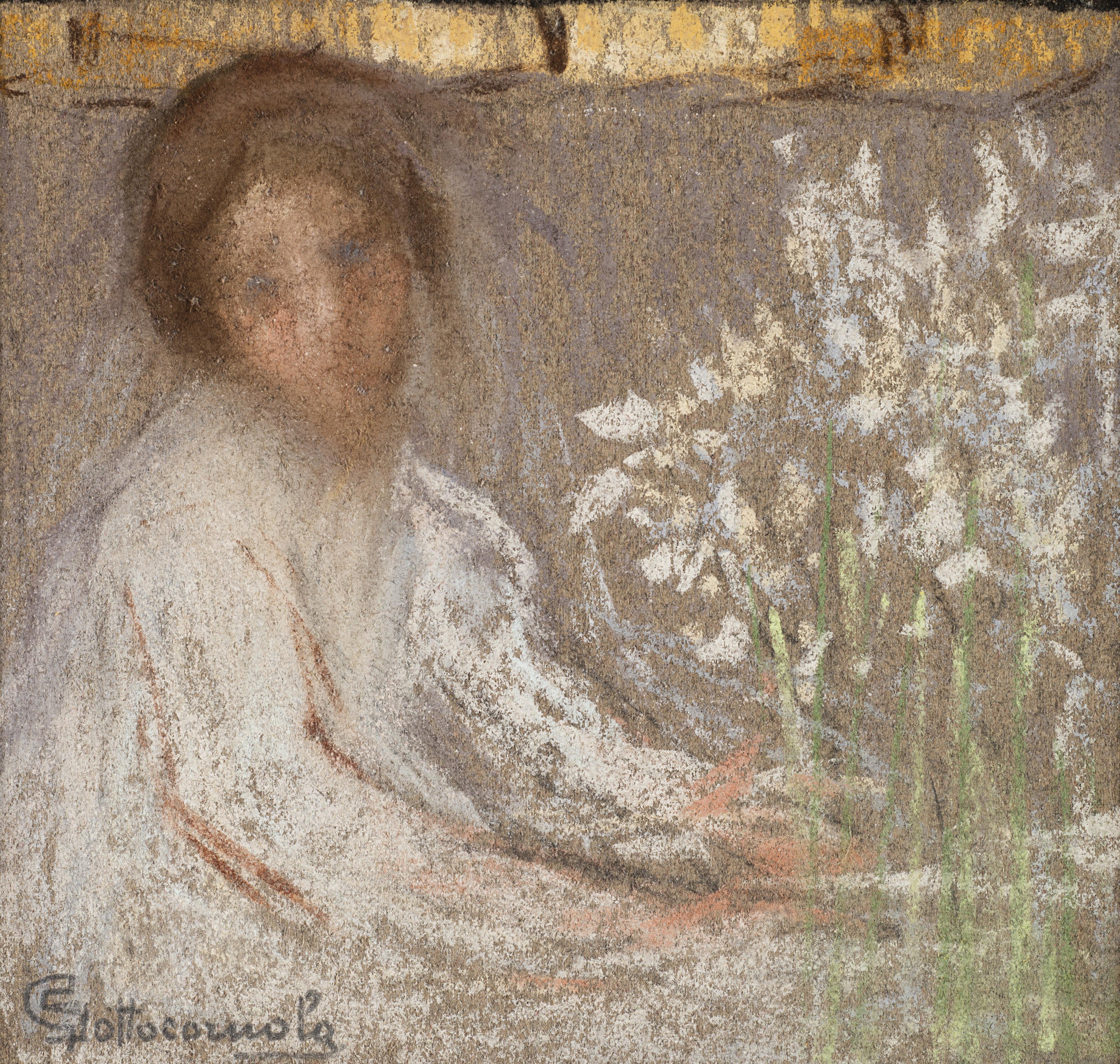Giovanni Sottocornola - Donna con fiori