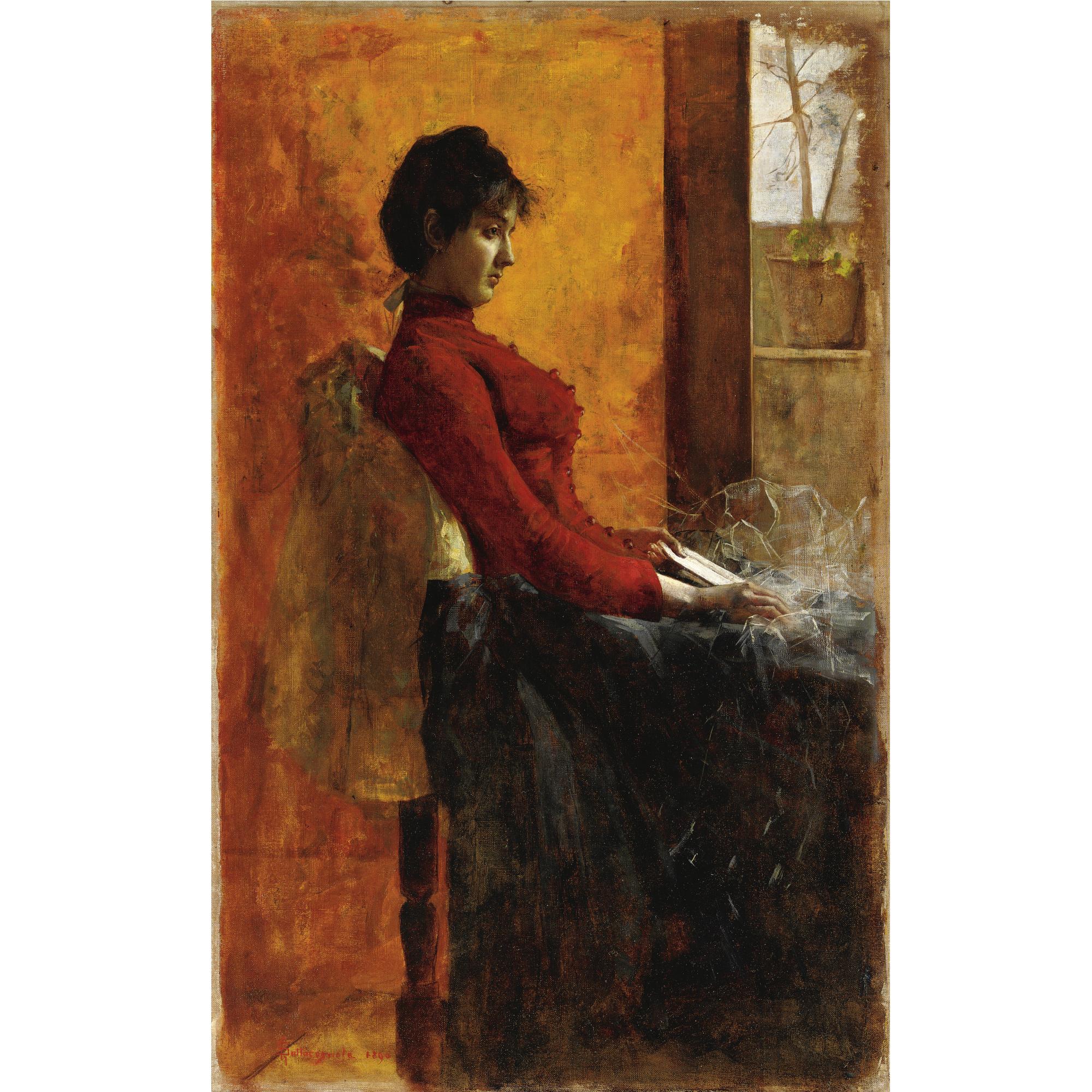 Giovanni Sottocornola - Ritratto Di Luigia Carati, Moglie Dell\'Artista