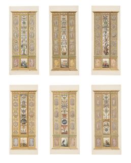 Giovanni Volpato - Six wall sections / pilasters in the Raphael Loggias in the Vatican.