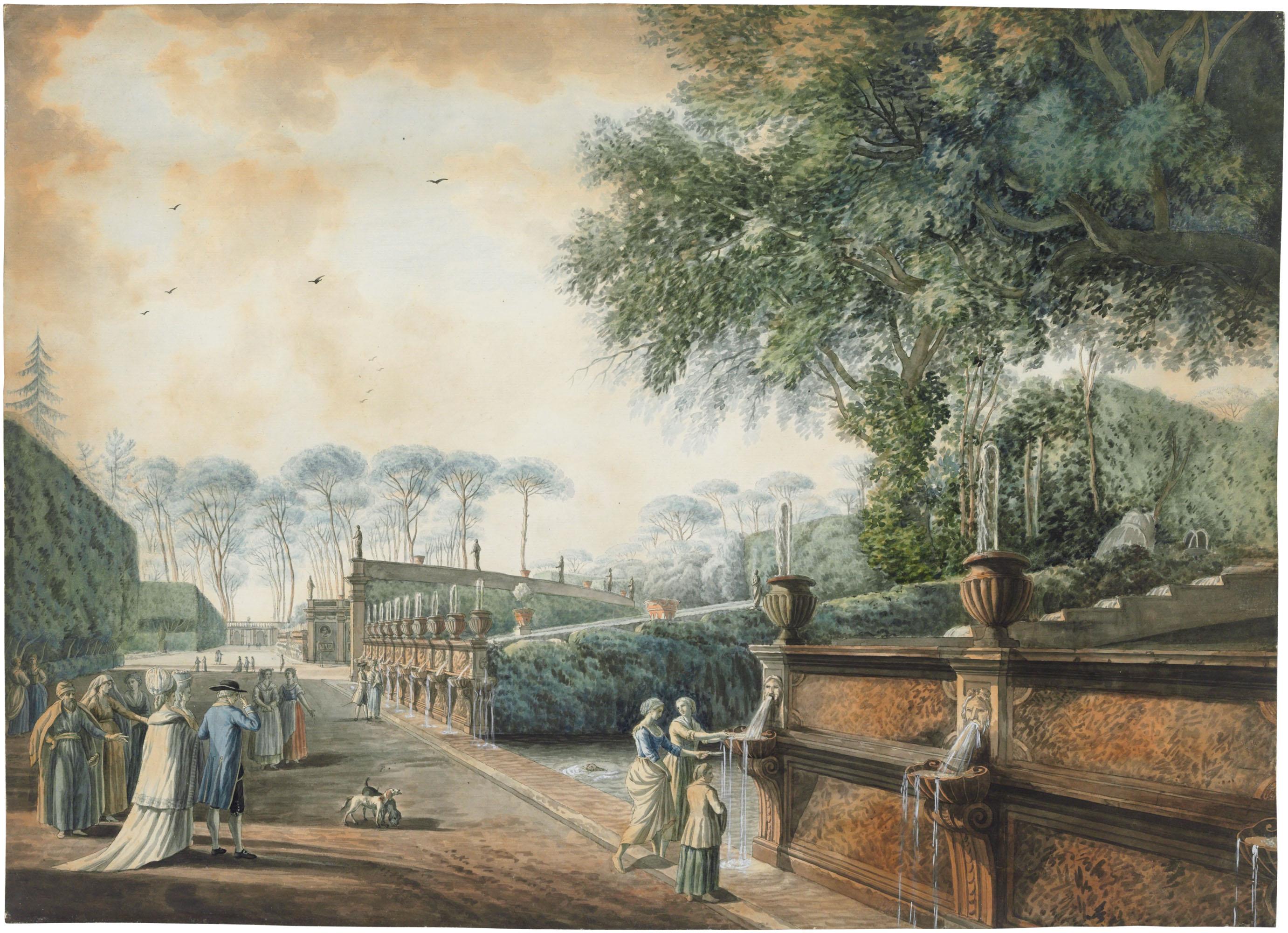 Giovanni Volpato - The garden of the Villa Doria Pamphili, Rome