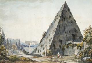 Giovanni Volpato - Vue De La Pyramide De Cestius À Rome