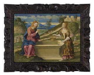 Girolamo Da Santacroce - Christ and the Woman of Samaria