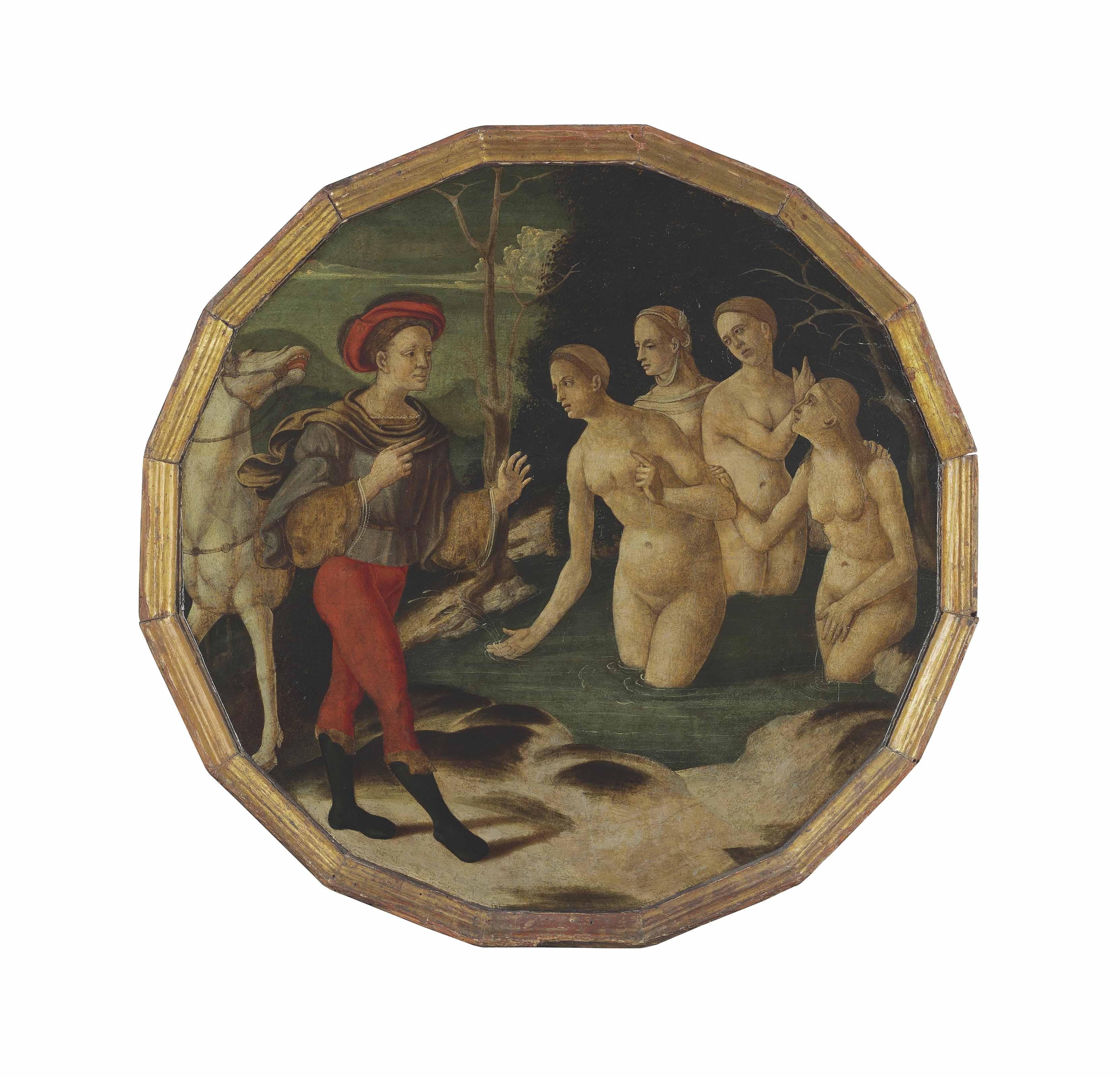 Girolamo Di Benvenuto - A Desco Da Parto: Diana And Actaeon