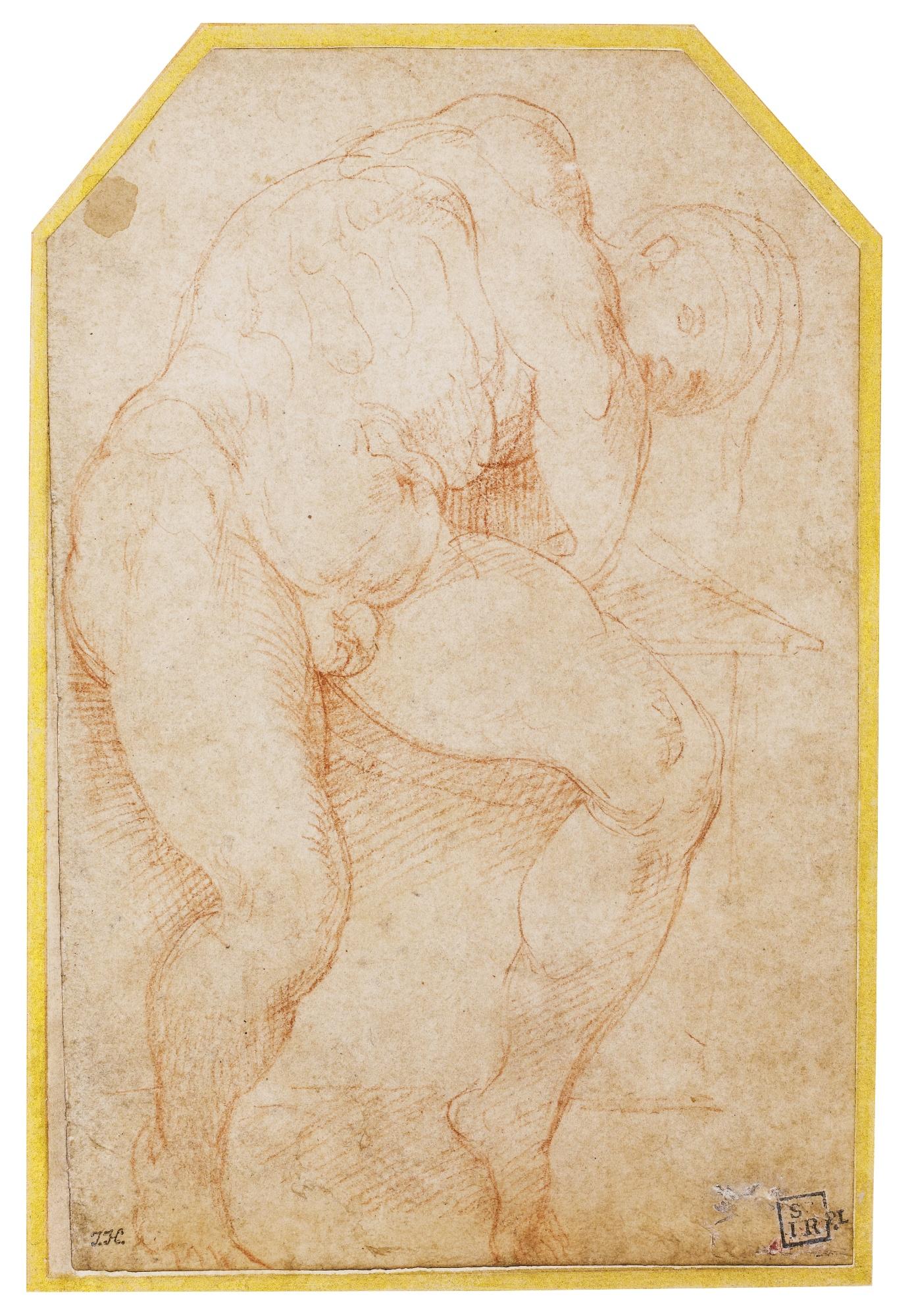 Girolamo Francesco Maria Mazzola - A Seated Male Nude