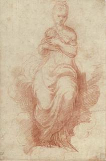 Girolamo Francesco Maria Mazzola - The Virgin, seated, holding the Infant Christ